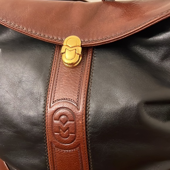 Marino Orlandi Italian made Black leather with Brown Leather Trim - Picture 3 of 16